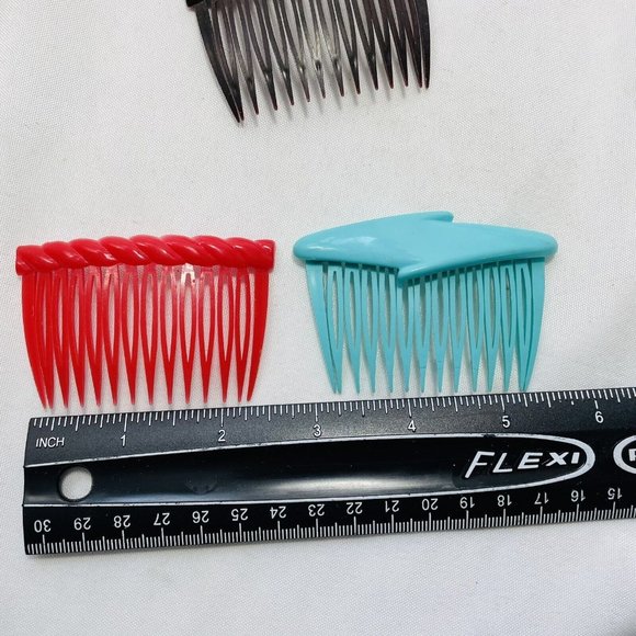Vintage Goody Side Combs Lot of 7 Hair Accessories Made in USA Retro 80s - Picture 12 of 16